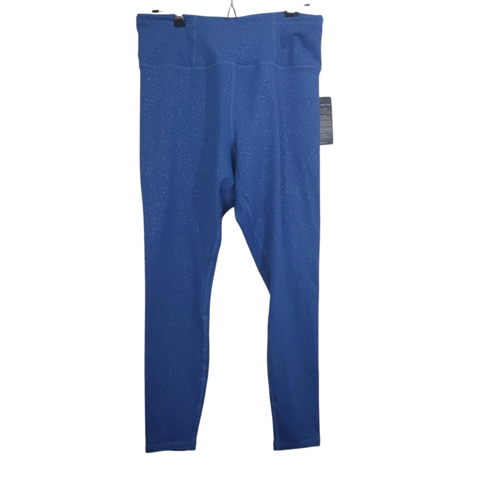 NWT Torrid Athletic Performance Full Length Leggings Reese Dot Delft Blue Large